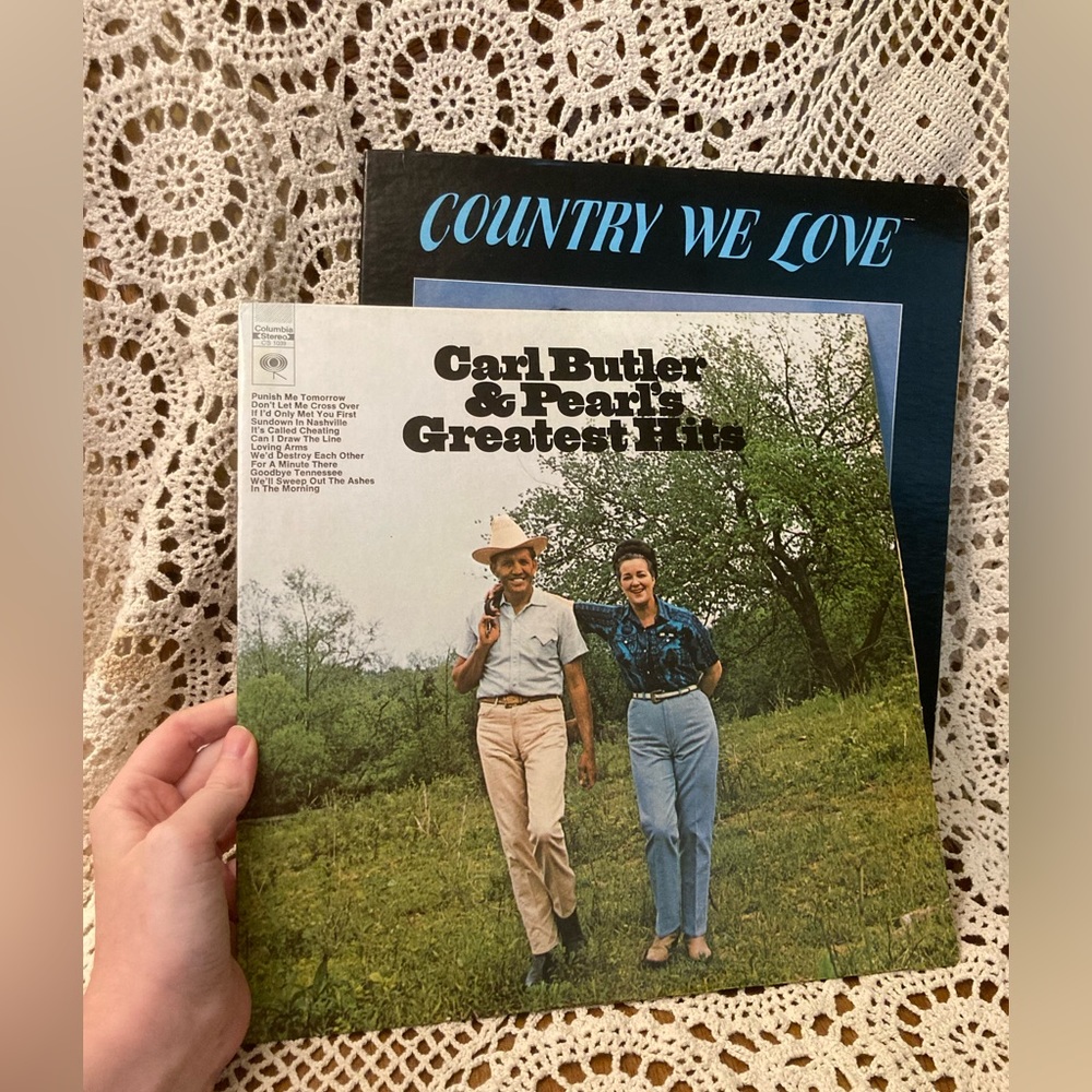 Carl and Pearl Butler - Vintage Vinyl Records - 2 Albums